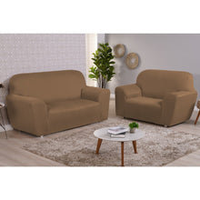 Carregar imagem no visualizador da galeria, Kit de Capas para sofá 2 & 3 Lugares Ligadinha Coladinha em malha Gel Lisa