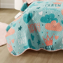Carregar imagem no visualizador da galeria, Kit Colcha Cobre Leito Infantil Aurora Enxovais Dupla Face 2 Peças