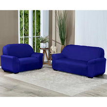 Carregar imagem no visualizador da galeria, Kit de Capas para sofá 2 &amp; 3 Lugares Ligadinha Coladinha em malha Gel Lisa
