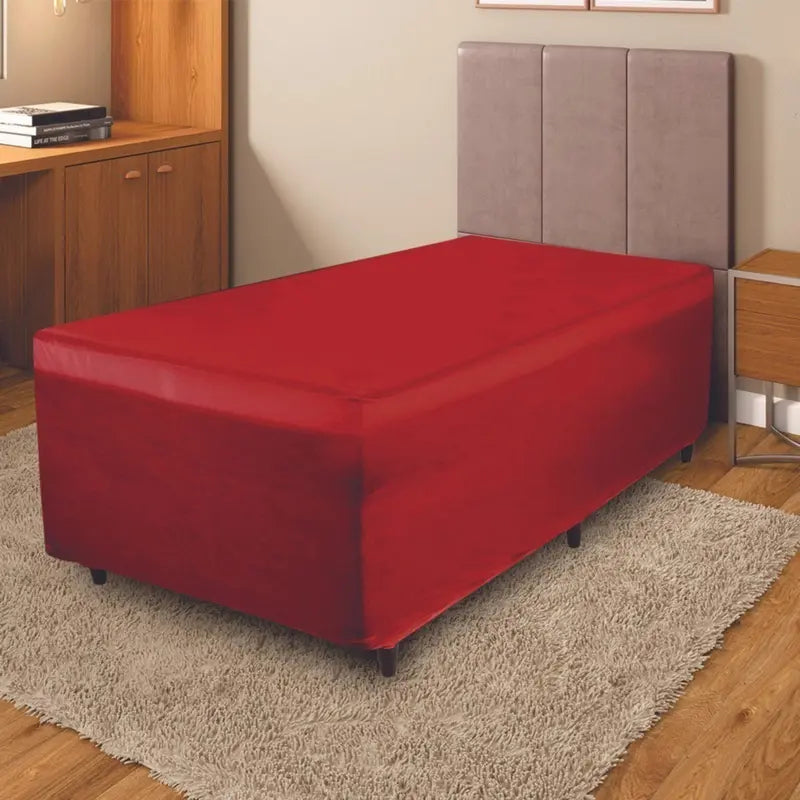 Kit Lençol Luva para Cama Solteiro Box em malha Gel Lisa + 1 Fronha