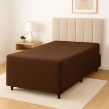 Carregar imagem no visualizador da galeria, Kit Lençol Luva para Cama Solteiro Box em malha Gel Lisa + 1 Fronha
